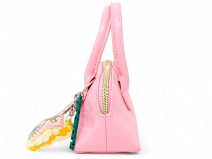 Pink Sporty Charm Top Handle Bag
