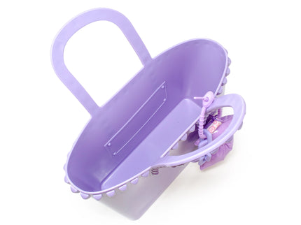 Purple Tiny Jelly Stud Tote w/ Bow Charm