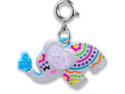 Glitter Elephant  Charm