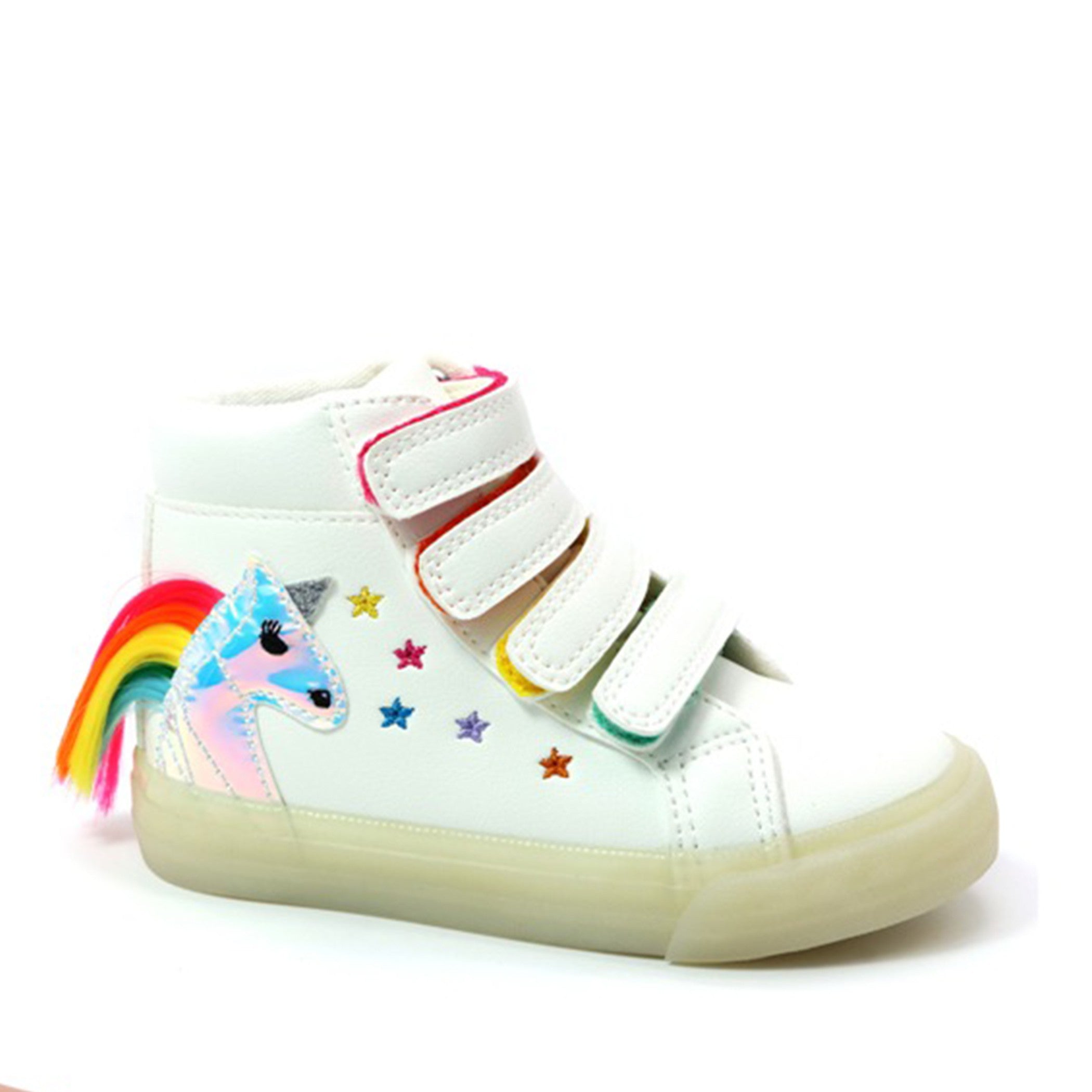 Unicorn Rainbow Velcro Hightop Sneakers