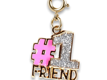 Gold Glitter #1 Friend Charm