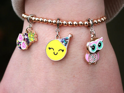 Charm It! Gold Stretch Bead bracelet