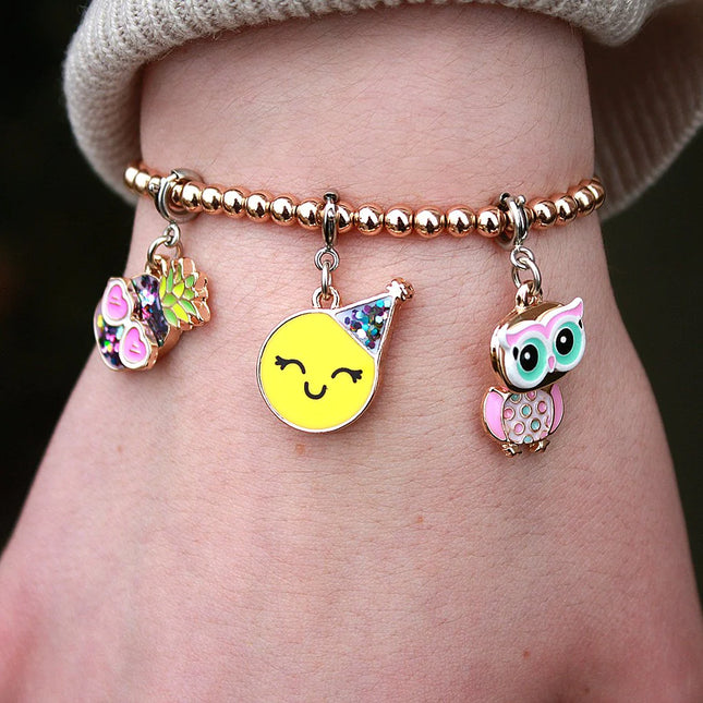 Charm It! Gold Stretch Bead bracelet