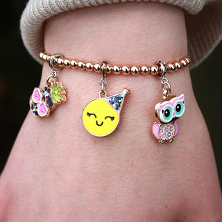 Charm It! Gold Stretch Bead bracelet