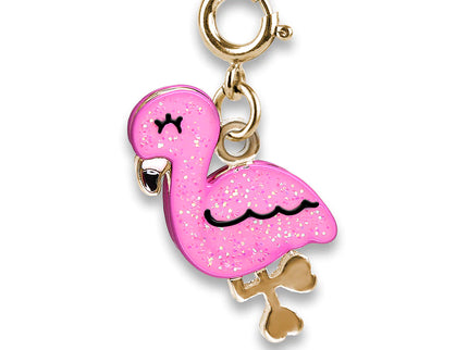 Gold Glitter Flamingo Charm
