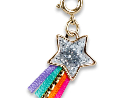 Gold Glitter Shooter Star Charm