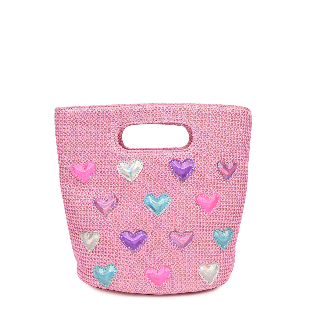 Heart Patched Pink Tote