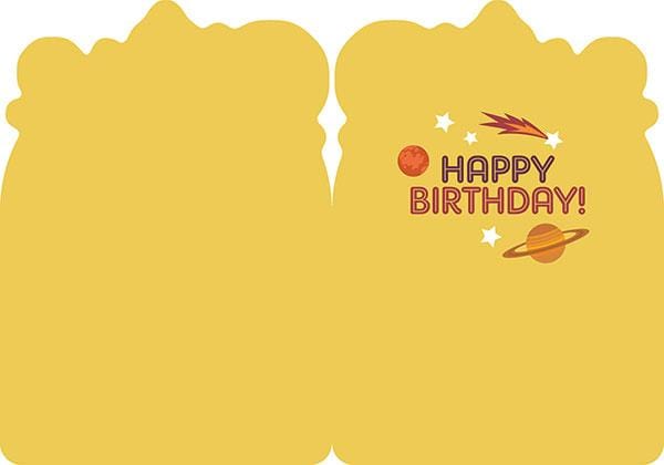 Space Happy Birthday Greeting Card